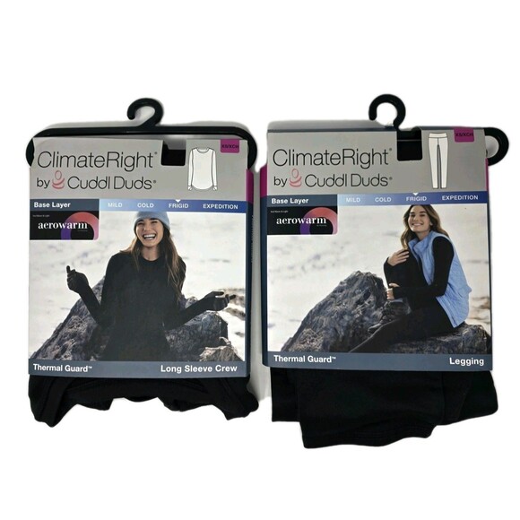 Cuddl Duds ClimateRight Aerowarm Thermal Guard Base Layer Top & Leggings Set XS - Picture 2 of 14